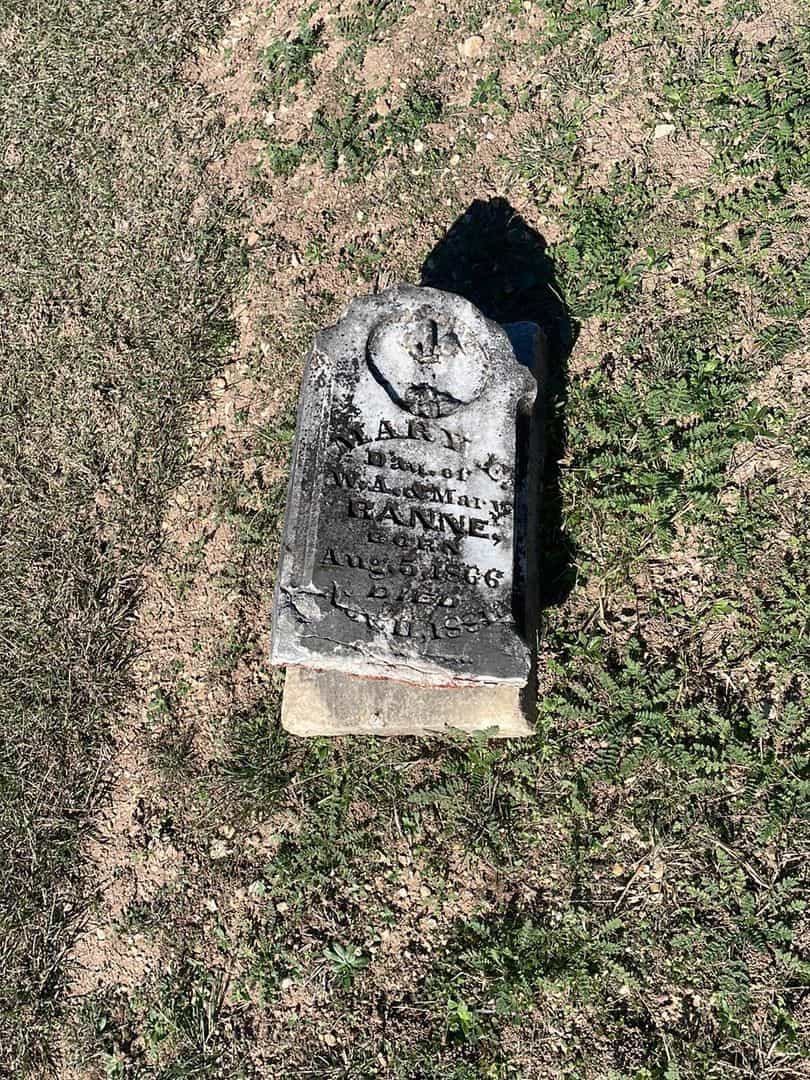Mary E. Ranne's grave. Photo 1