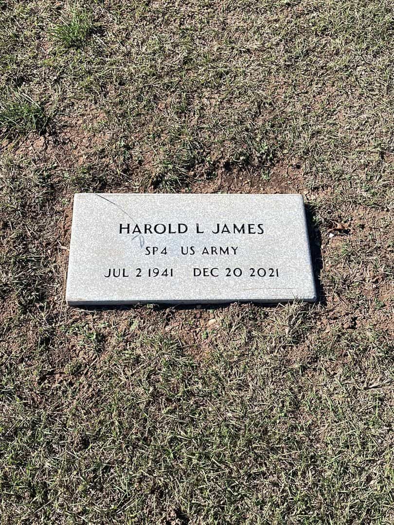 Harold Lee James's grave. Photo 3