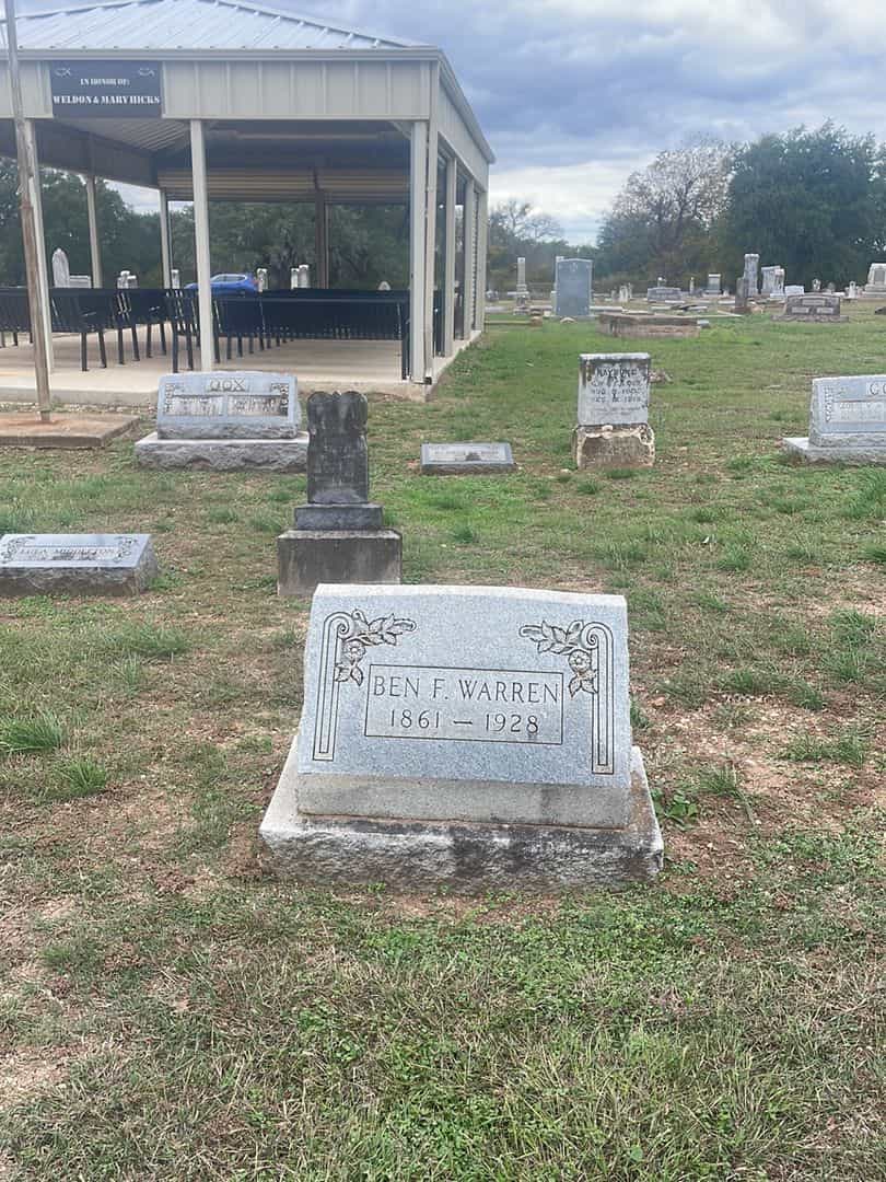 Ben F. Warren's grave. Photo 2