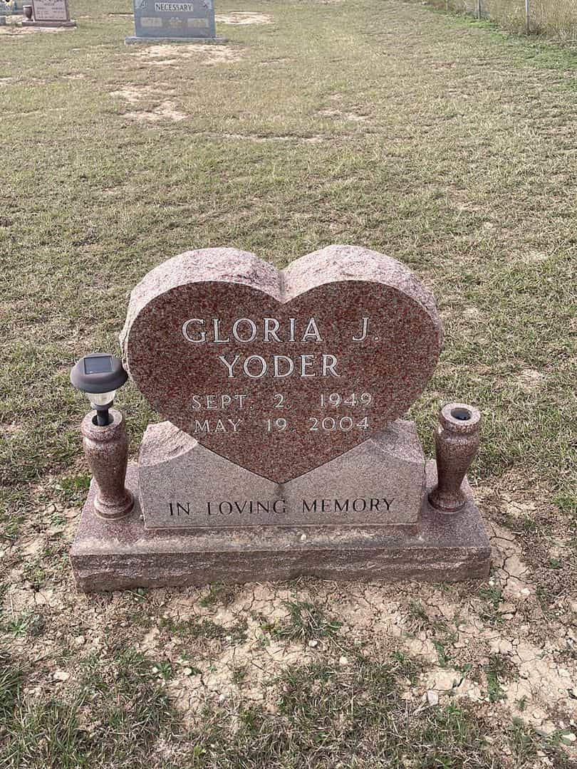 Gloria J. Yoder's grave. Photo 1