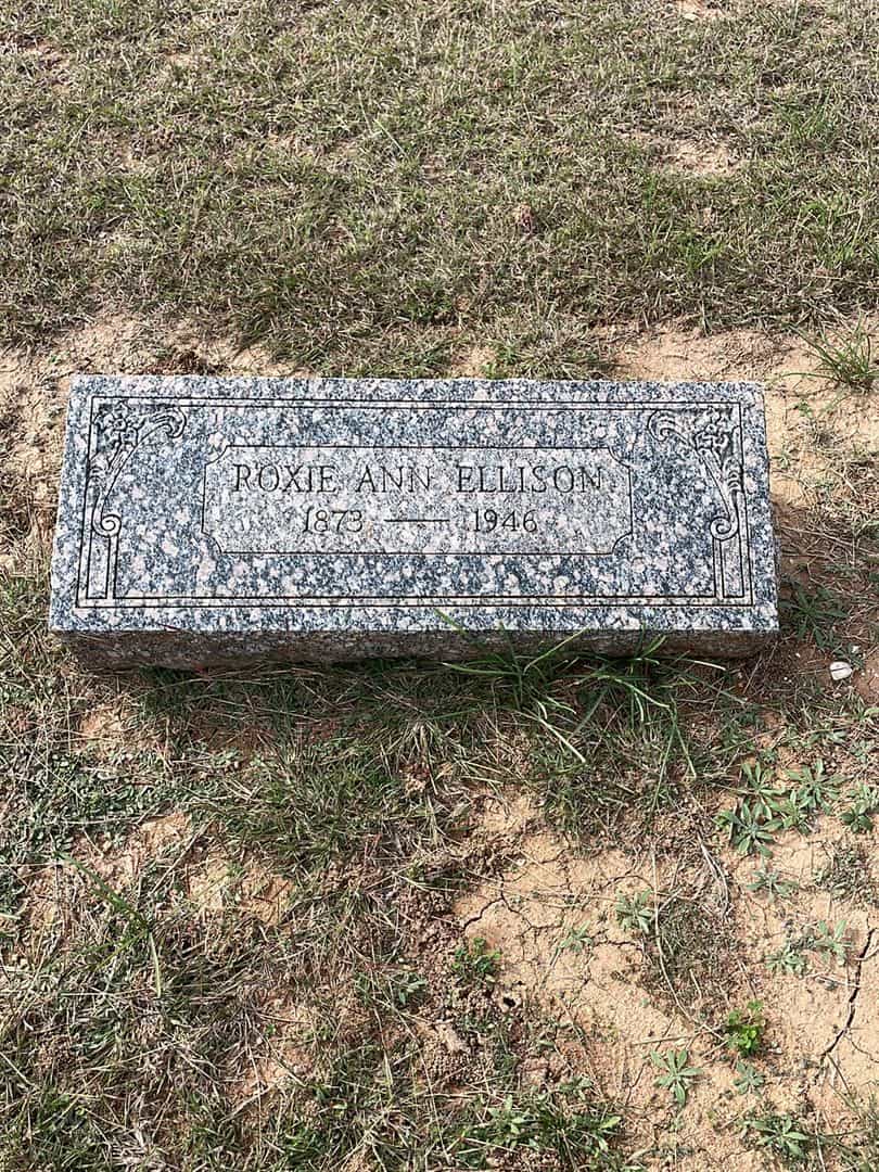 Roxie Ann Ellison's grave. Photo 1