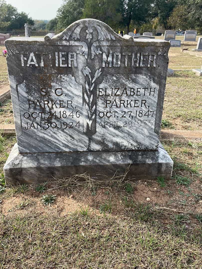 Elizabeth Parker's grave. Photo 1