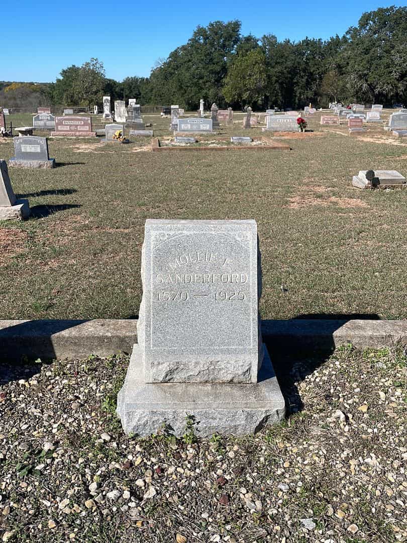Mollie E. Sanderford's grave. Photo 2