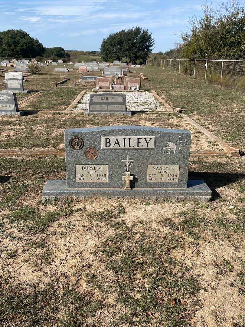 Duryl M. "Gibby" Bailey's grave. Photo 2