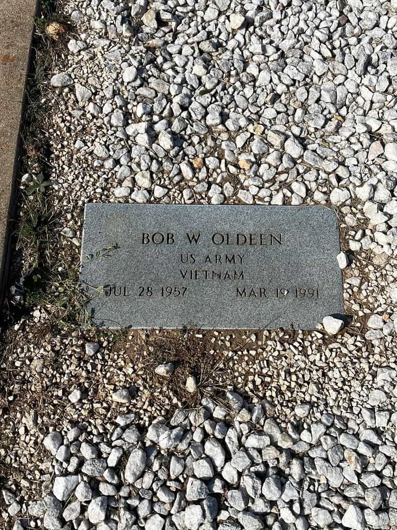 Bob William Oldeen's grave. Photo 3
