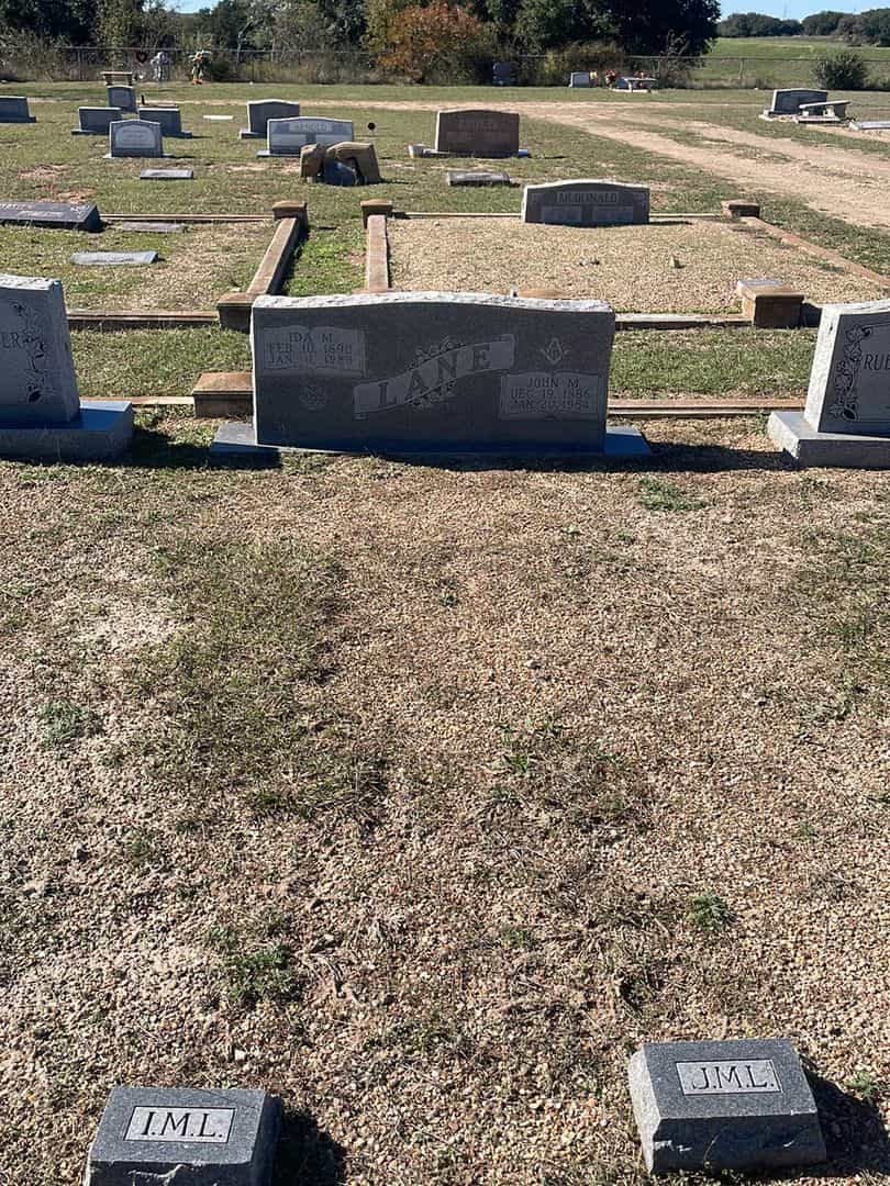 Ida M. Lane's grave. Photo 2