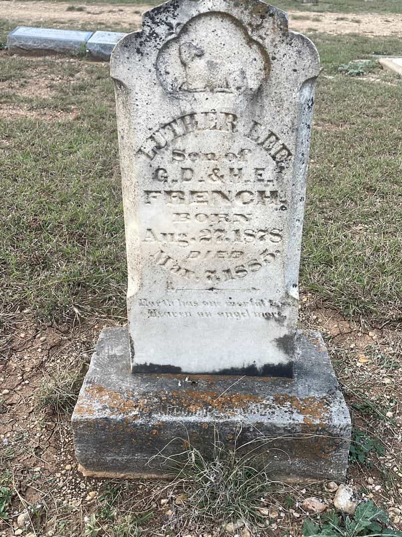 Luther Lee French's grave. Photo 1