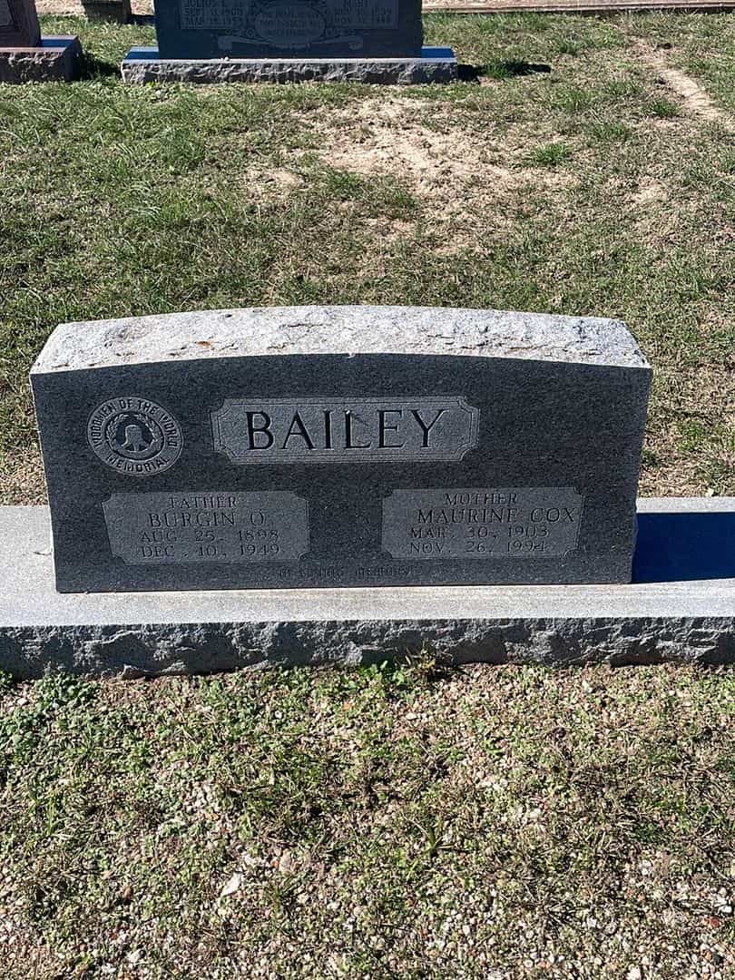 Burgin O. Bailey's grave. Photo 1