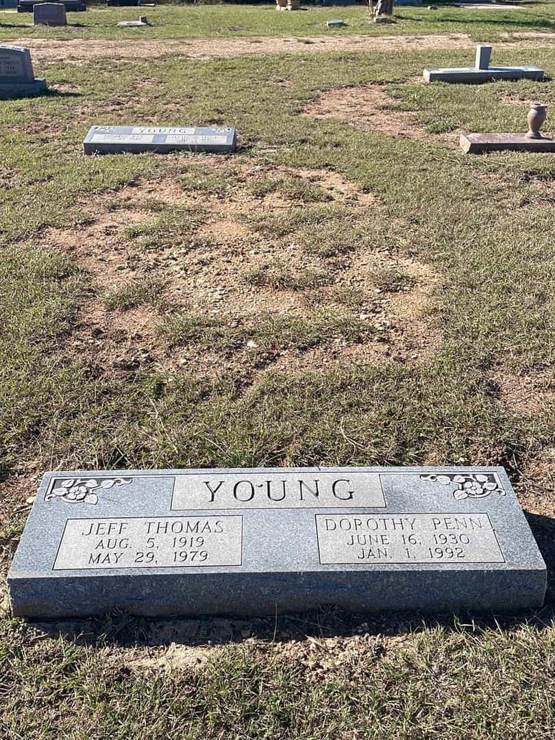Jeff Thomas Young's grave. Photo 2