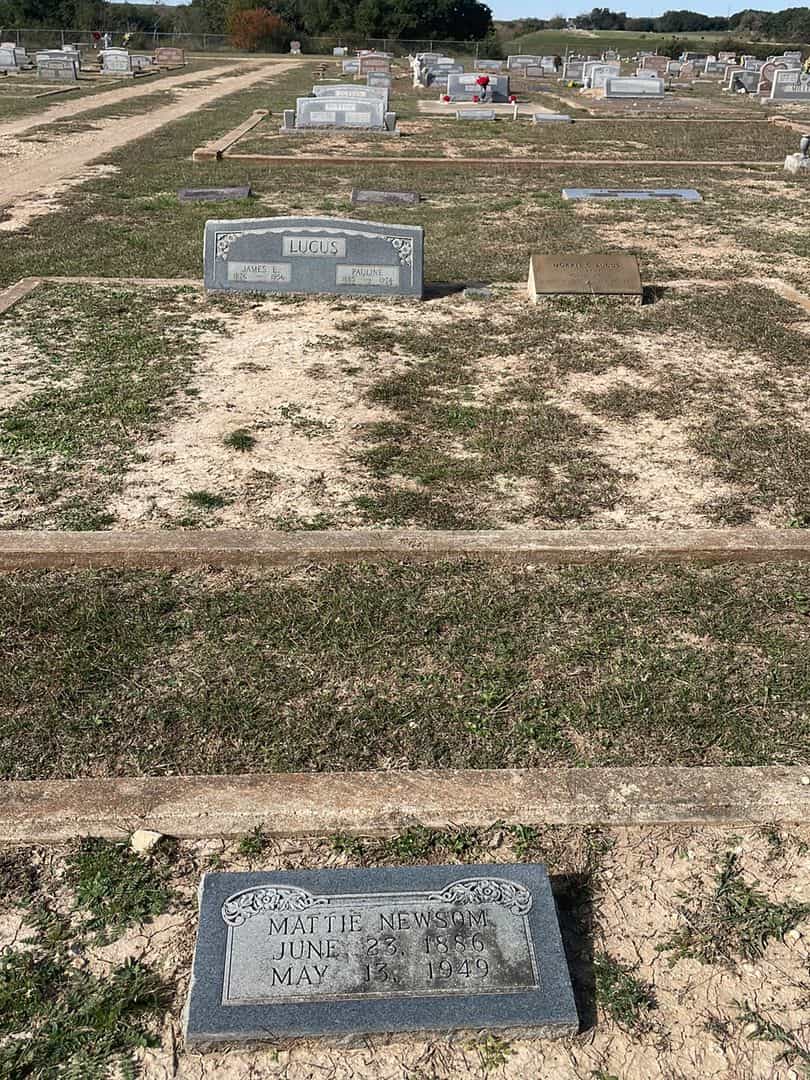 Mattie Newsom's grave. Photo 2