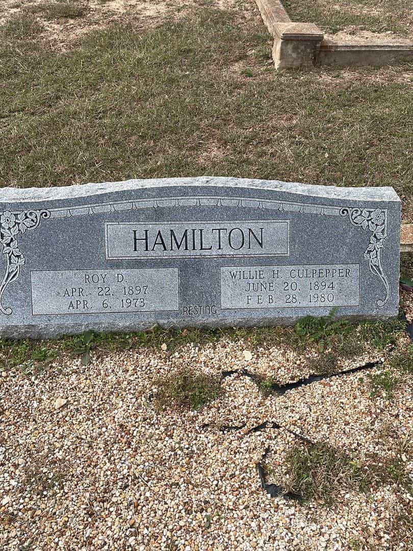 Roy D. Hamilton's grave. Photo 1