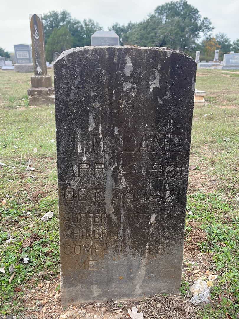 J. M. Lane's grave. Photo 1