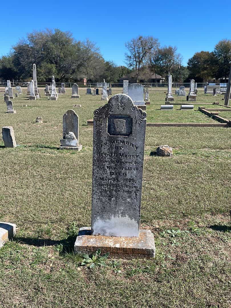 Reverend J. G. Mabry's grave. Photo 2