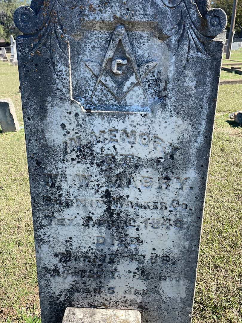 Wm. W. Mabry's grave. Photo 1