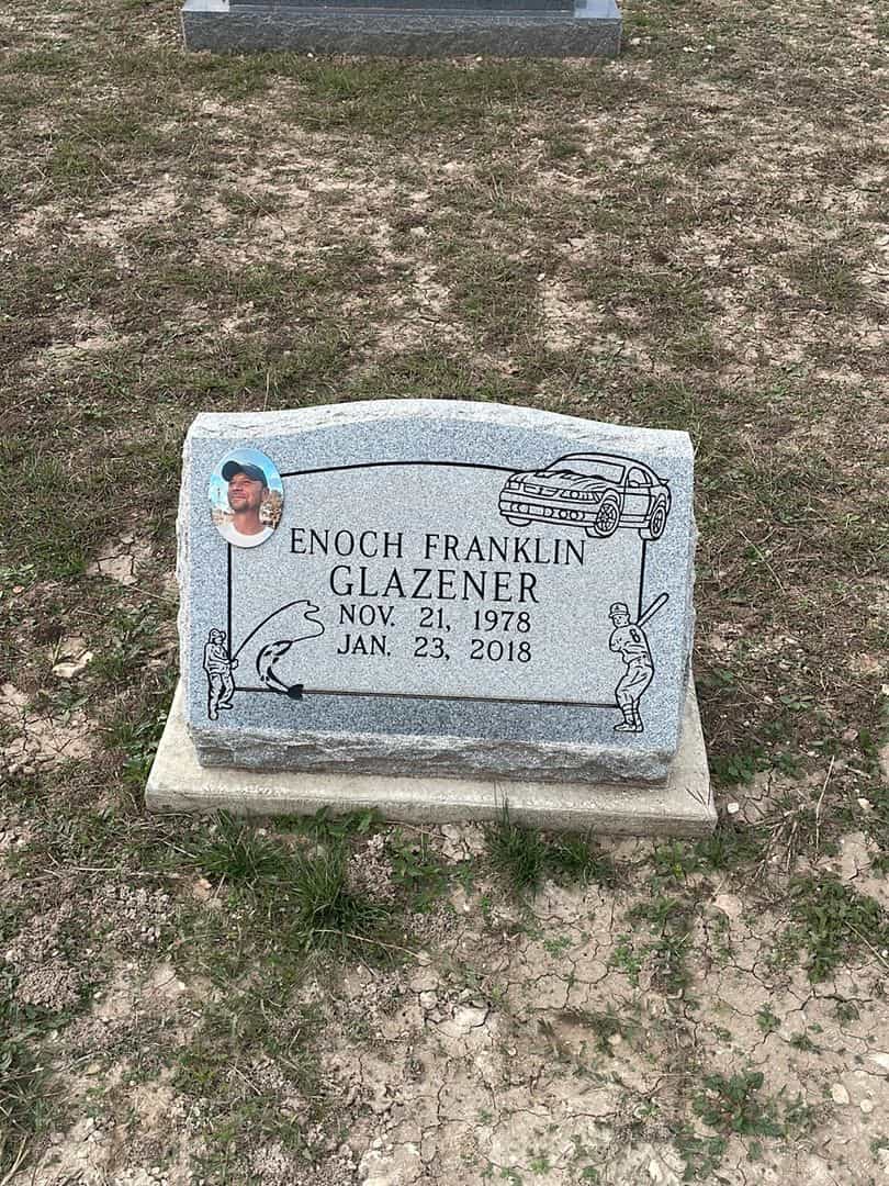 Enoch Franklin Glazener's grave. Photo 1