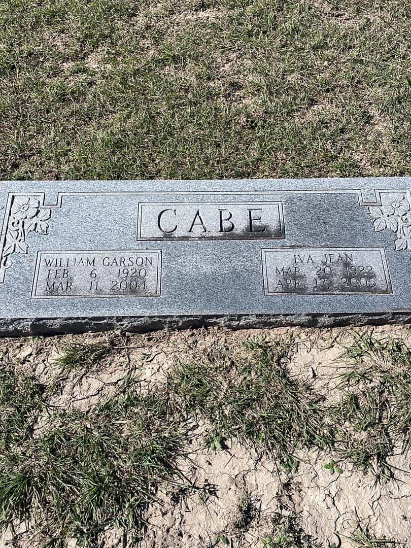 Iva Jean Cabe's grave. Photo 1