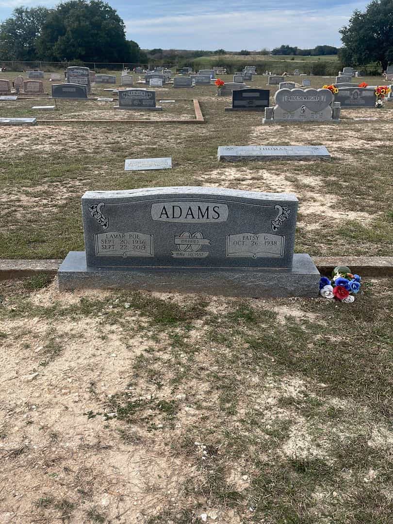 Lamar Poe Adams's grave. Photo 2