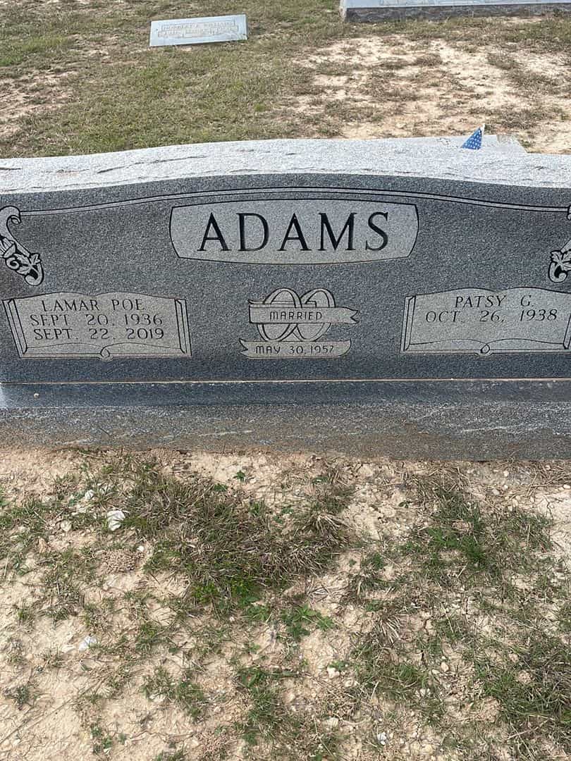 Lamar Poe Adams's grave. Photo 1