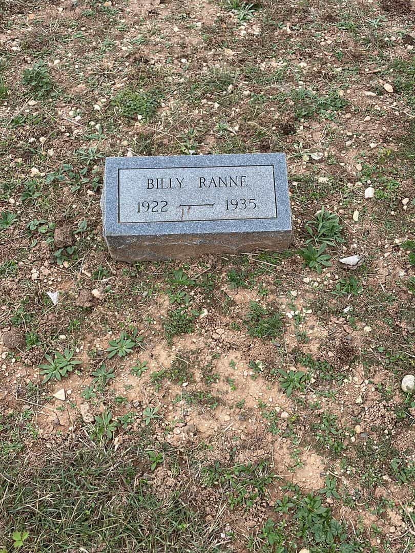 Billy Ranne's grave. Photo 1