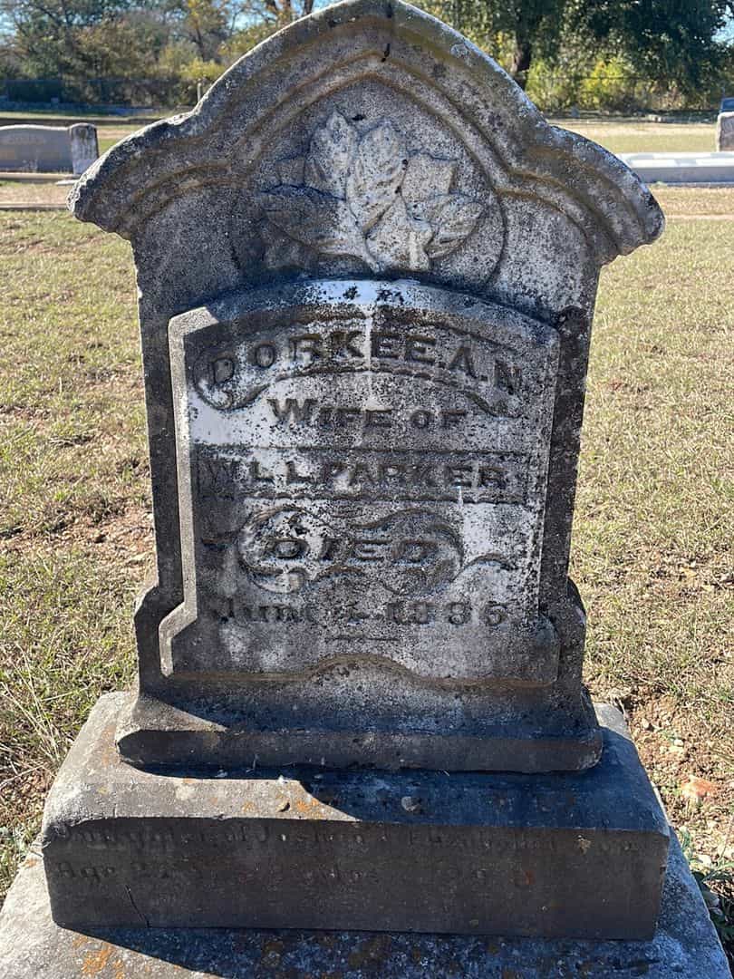 Dorkee A. N. Parker's grave. Photo 1