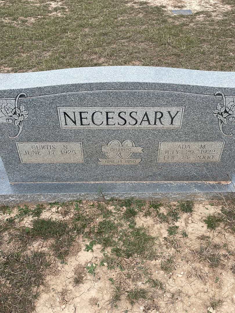 Curtis N. Necessary's grave. Photo 1