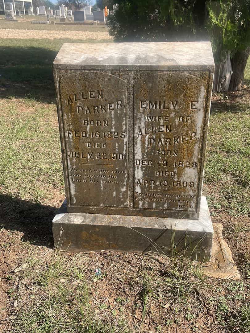 Emily E. Parker's grave. Photo 1