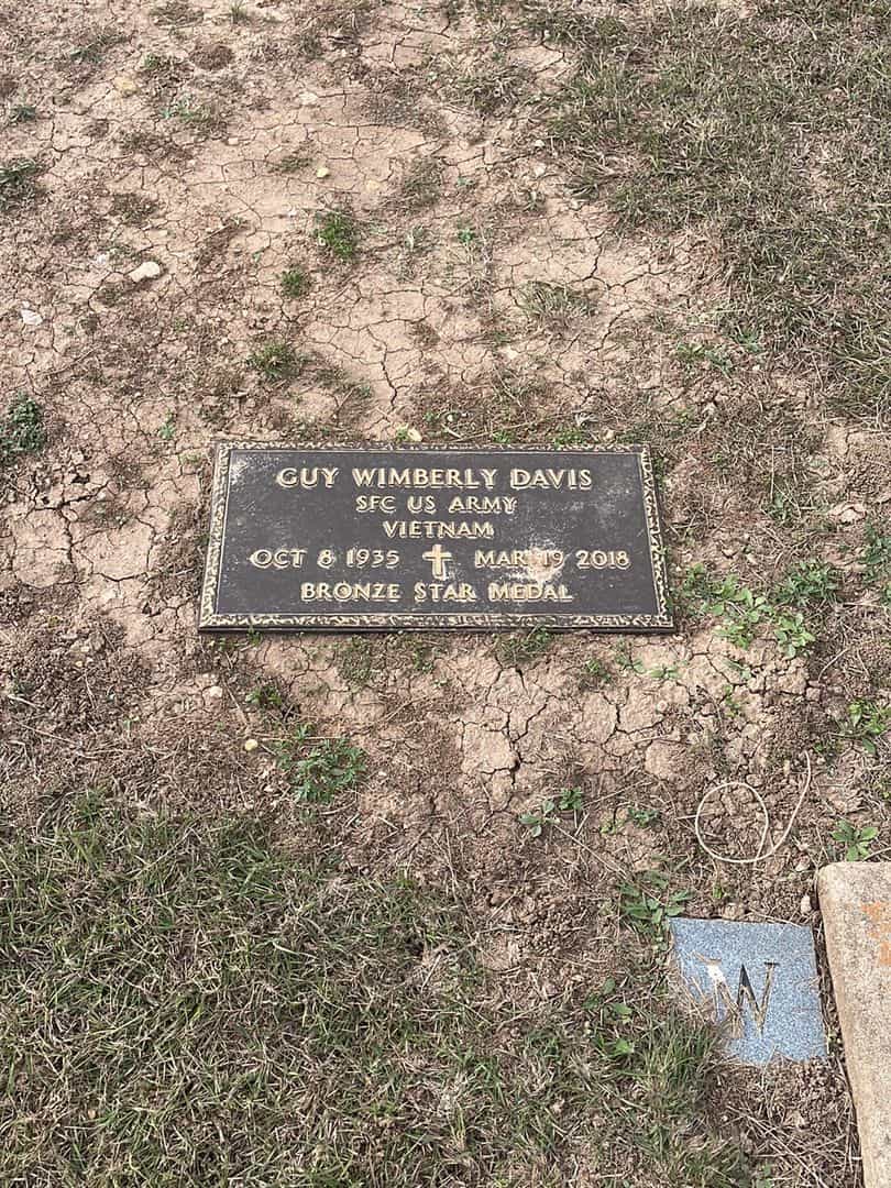 Guy Wimberly Davis's grave. Photo 3