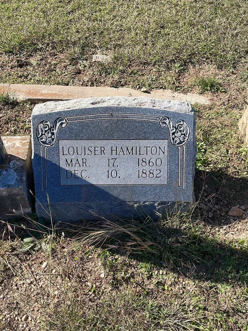 Louiser Hamilton's grave. Photo 1