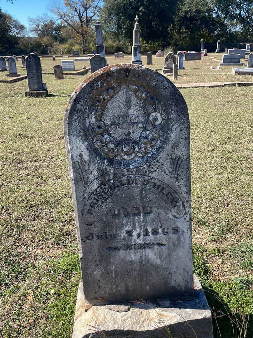 Priscillia Bailey's grave. Photo 1