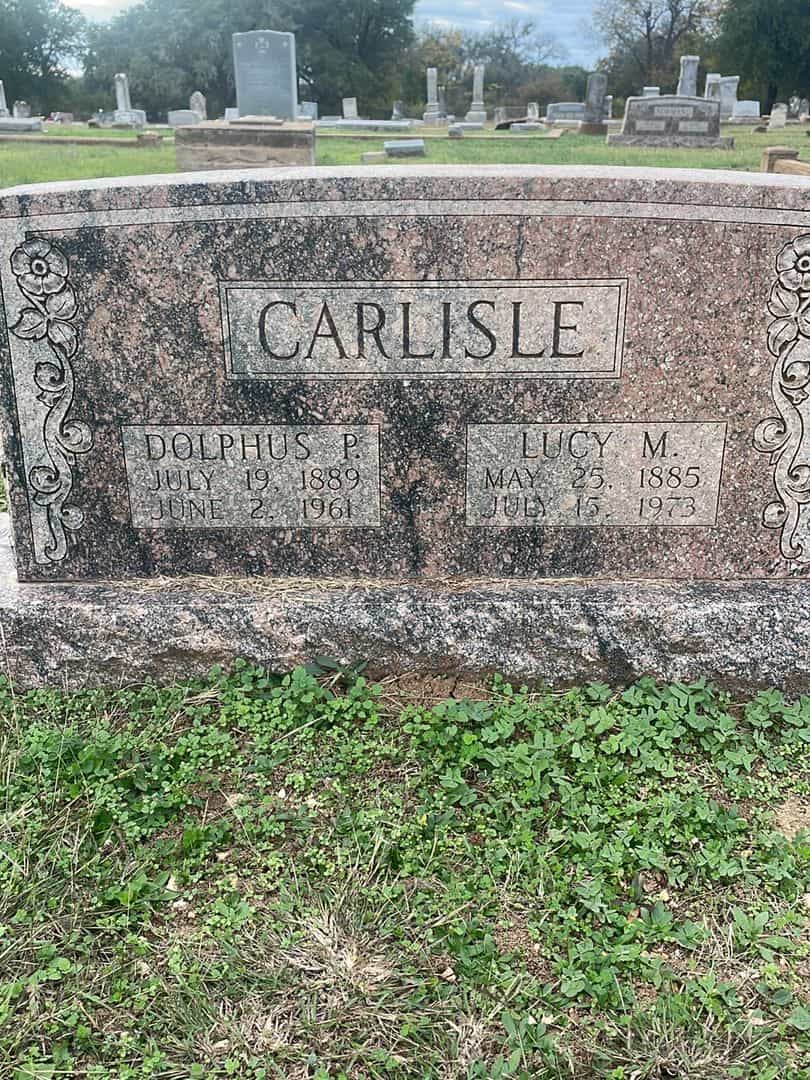 Lucy M. Carlisle's grave. Photo 1