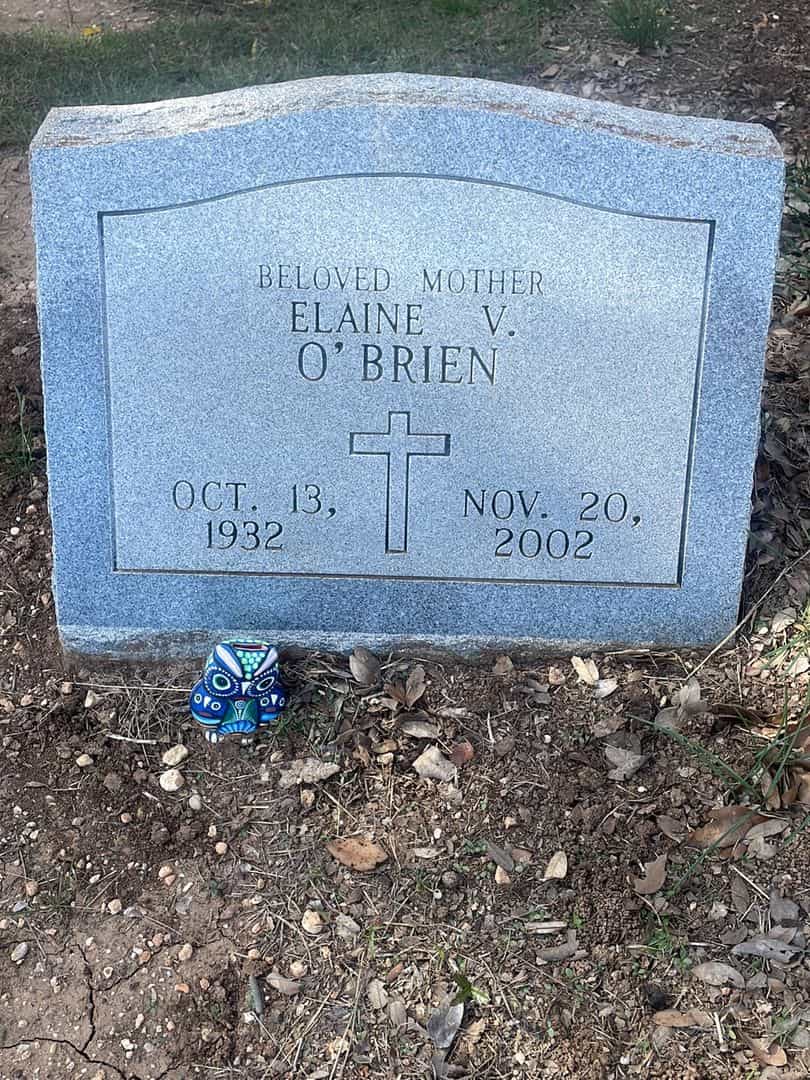 Elaine V. O'Brien's grave. Photo 1