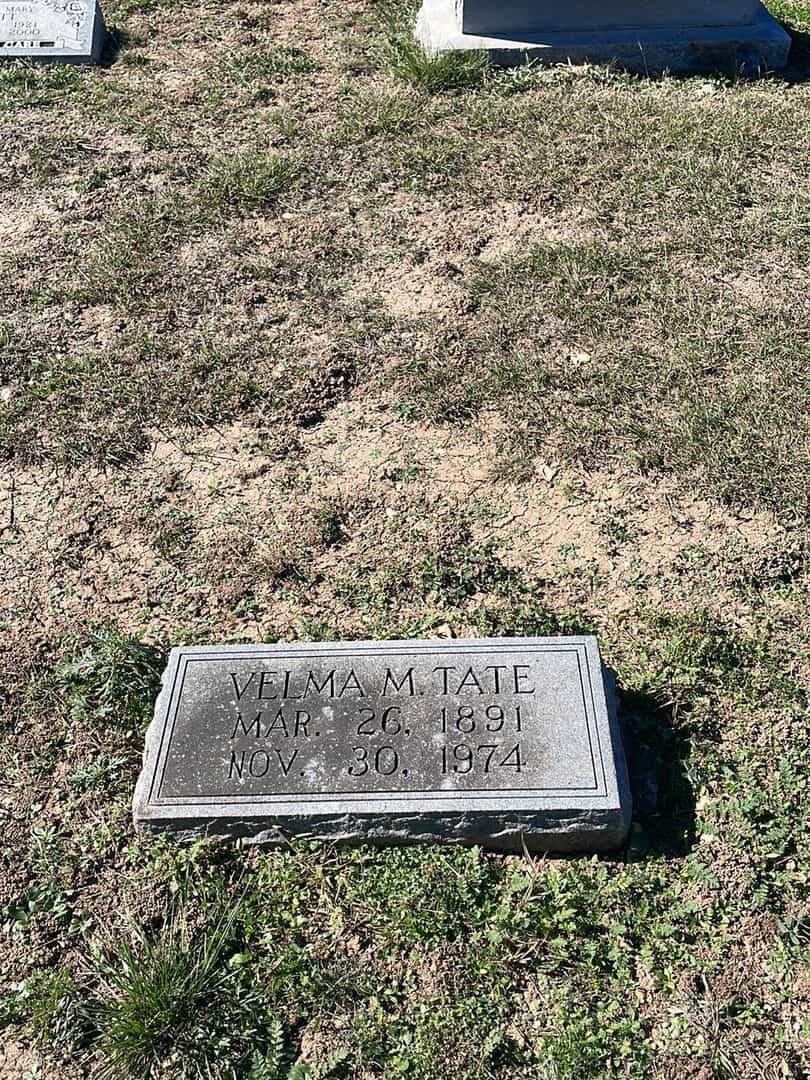 Velma M. Tate's grave. Photo 3