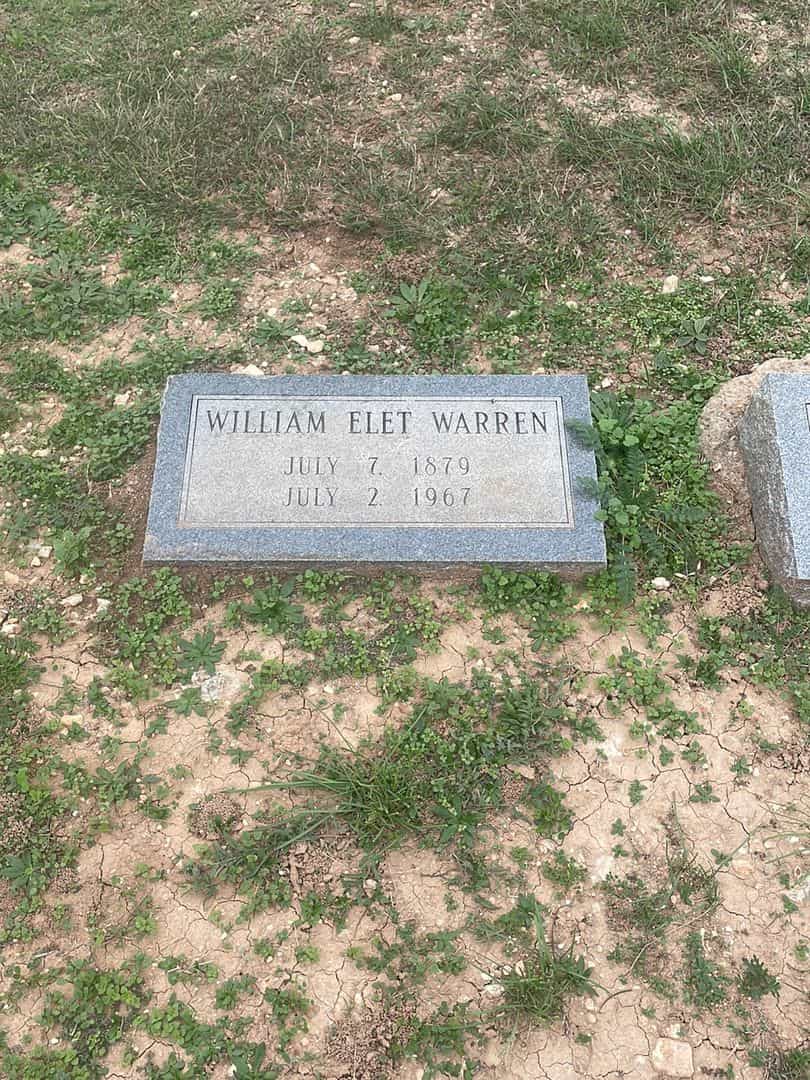 William Elet Warren's grave. Photo 1