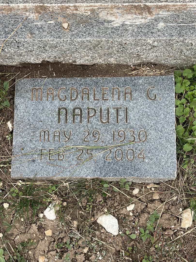 Magdalena C. Naputi's grave. Photo 3