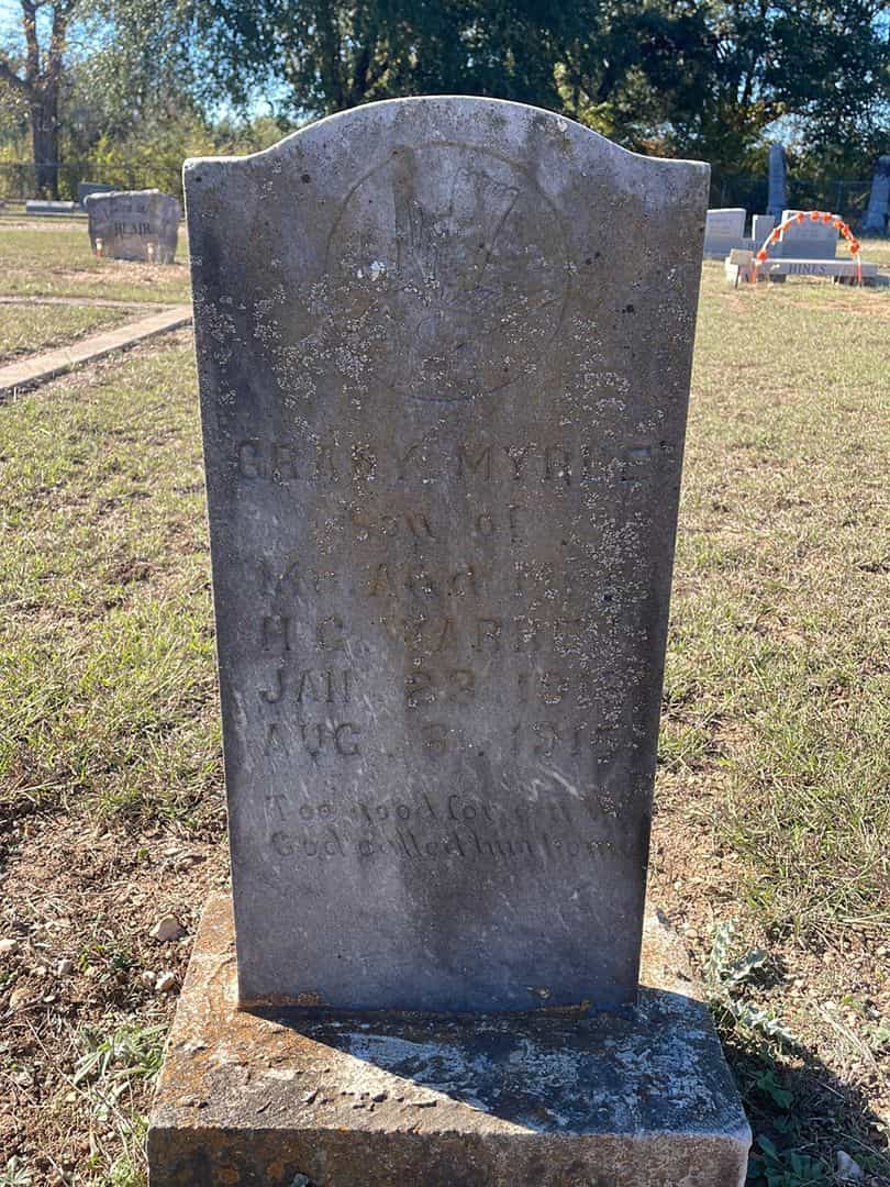 Grady Myrle Warren's grave. Photo 1
