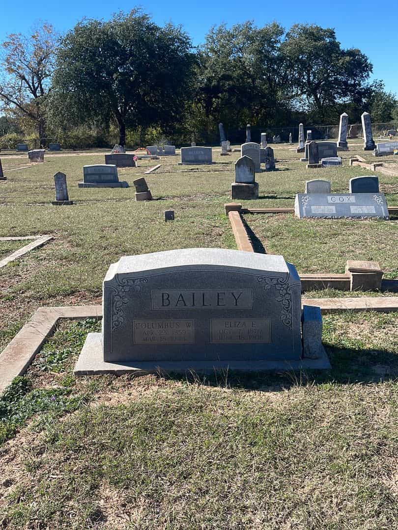 Columbus W. Bailey's grave. Photo 2