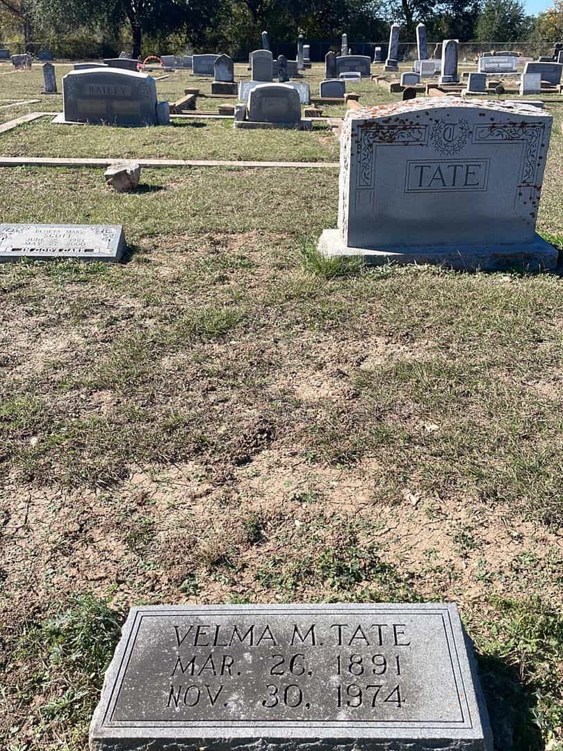 Velma M. Tate's grave. Photo 2